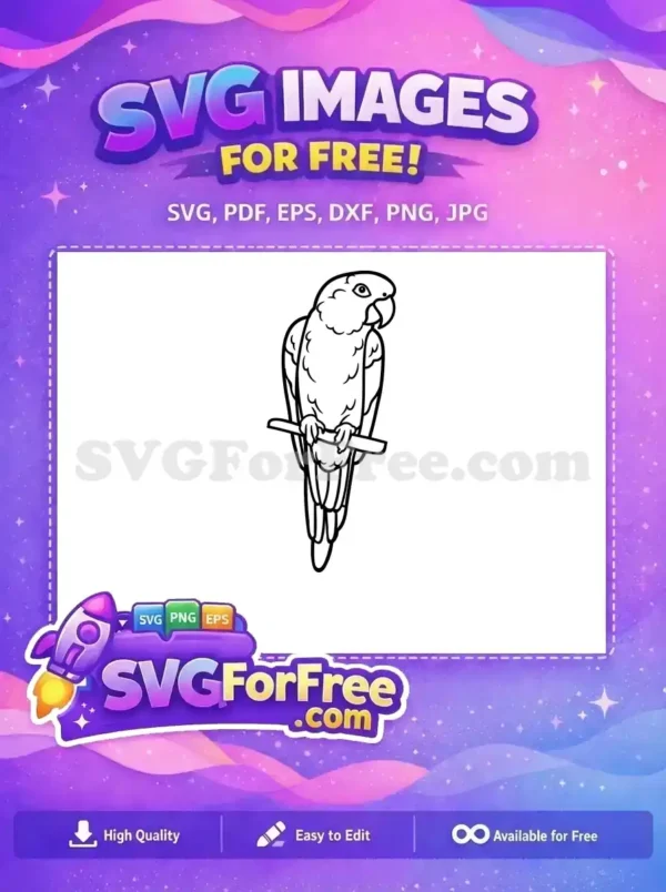 Free Perched Parrot Free Detailed Silhouette Parrot Free SVG 1 Free Perched Parrot Free Detailed Silhouette Parrot Free SVG 1