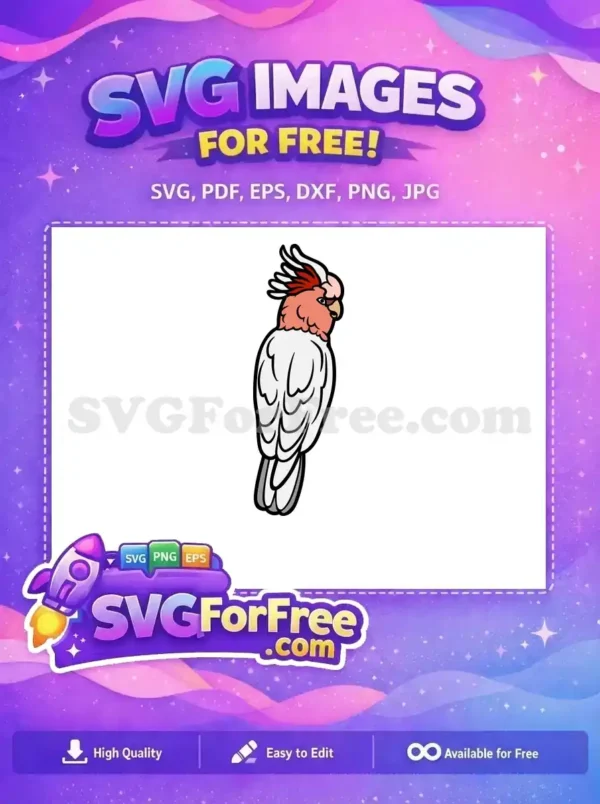 Free Pink Cockatoo Crest Free Parrot Silhouette Art Free SVG Free Pink Cockatoo Crest Free Parrot Silhouette Art Free SVG