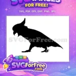 Free Detailed Crested Free Bird Parrot Silhouette Free SVG - Instant Download