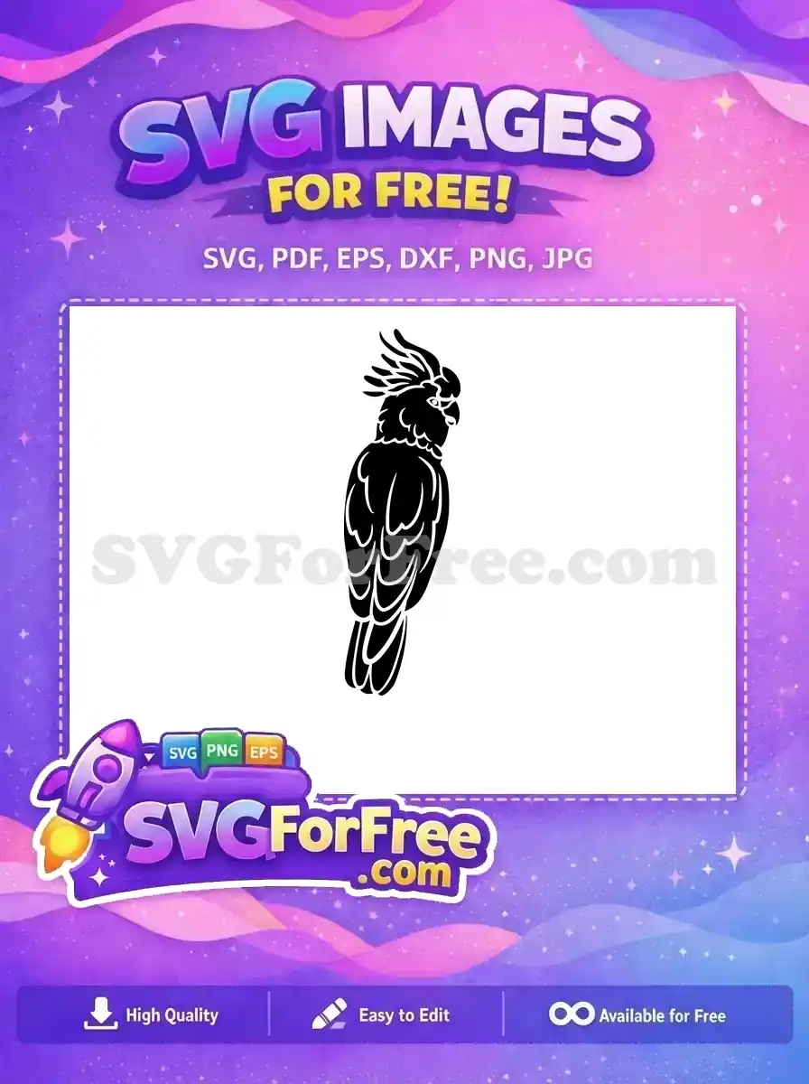Free Detailed Crest Free Cockatoo Silhouette Parrot Free SVG