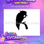 Free Perched Parrot Free Detailed Silhouette Tropical Free SVG - Instant Download