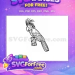 Free Detailed Parrot Free Tropical Bird Silhouette Free SVG 15 - Instant Download