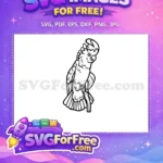 Free Cockatoo Silhouette Free Crested Parrot Black Free SVG - Instant Download