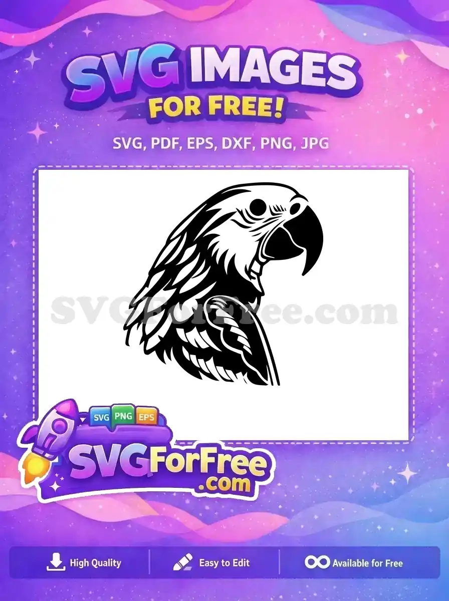 Free Detailed Macaw Free Exotic Parrot Design Free SVG