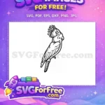 Free Tropical Parrot Free Exotic Bird Silhouette Free SVG 8 - Instant Download