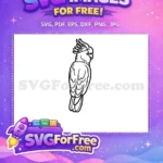 Free Crested Head Free Detailed Feathers Parrot Free SVG - Instant Download