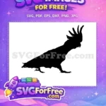 Free Cockatoo Crest Feathers Free Parrot Silhouette Design Free SVG - Instant Download
