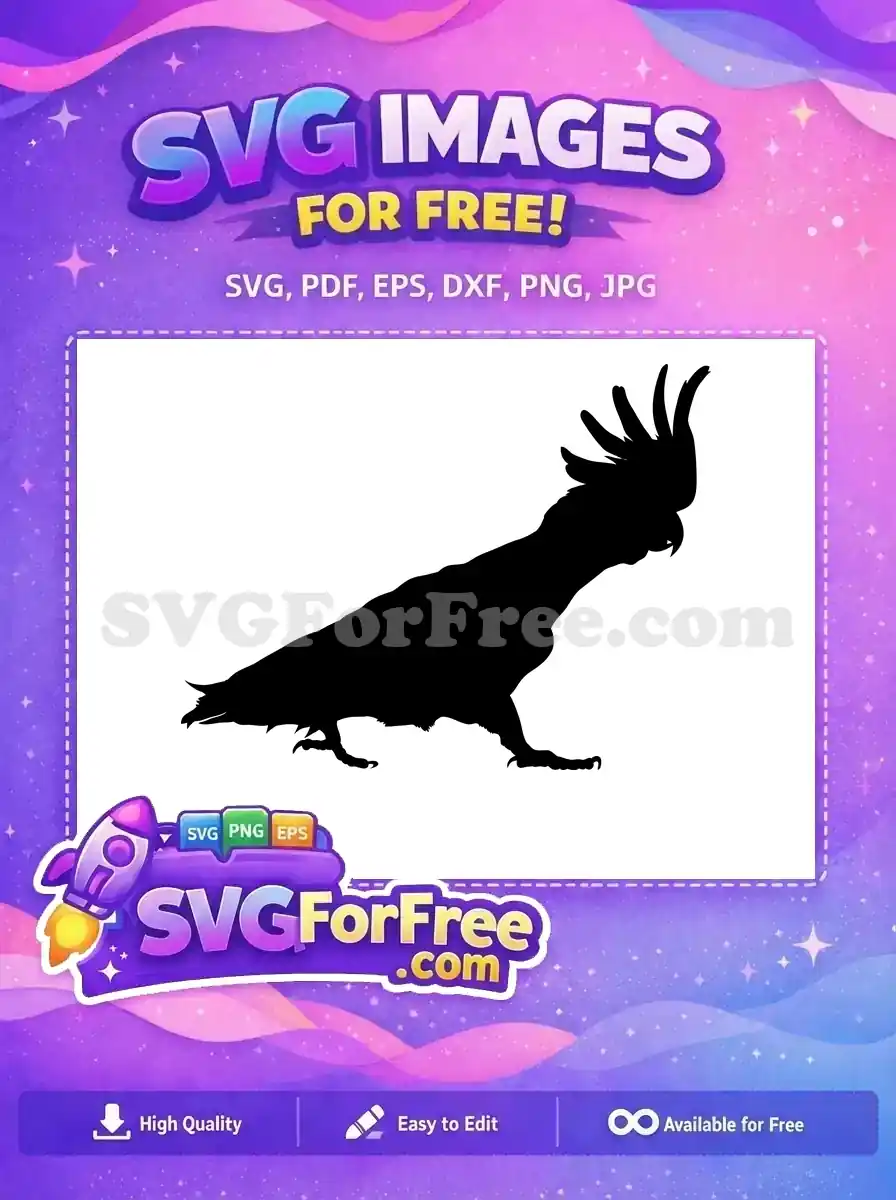 Free Cockatoo Crest Feathers Free Parrot Silhouette Design Free SVG