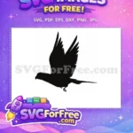 Free Flying Parrot Silhouette Free Bird Design Tropical Free SVG - Instant Download