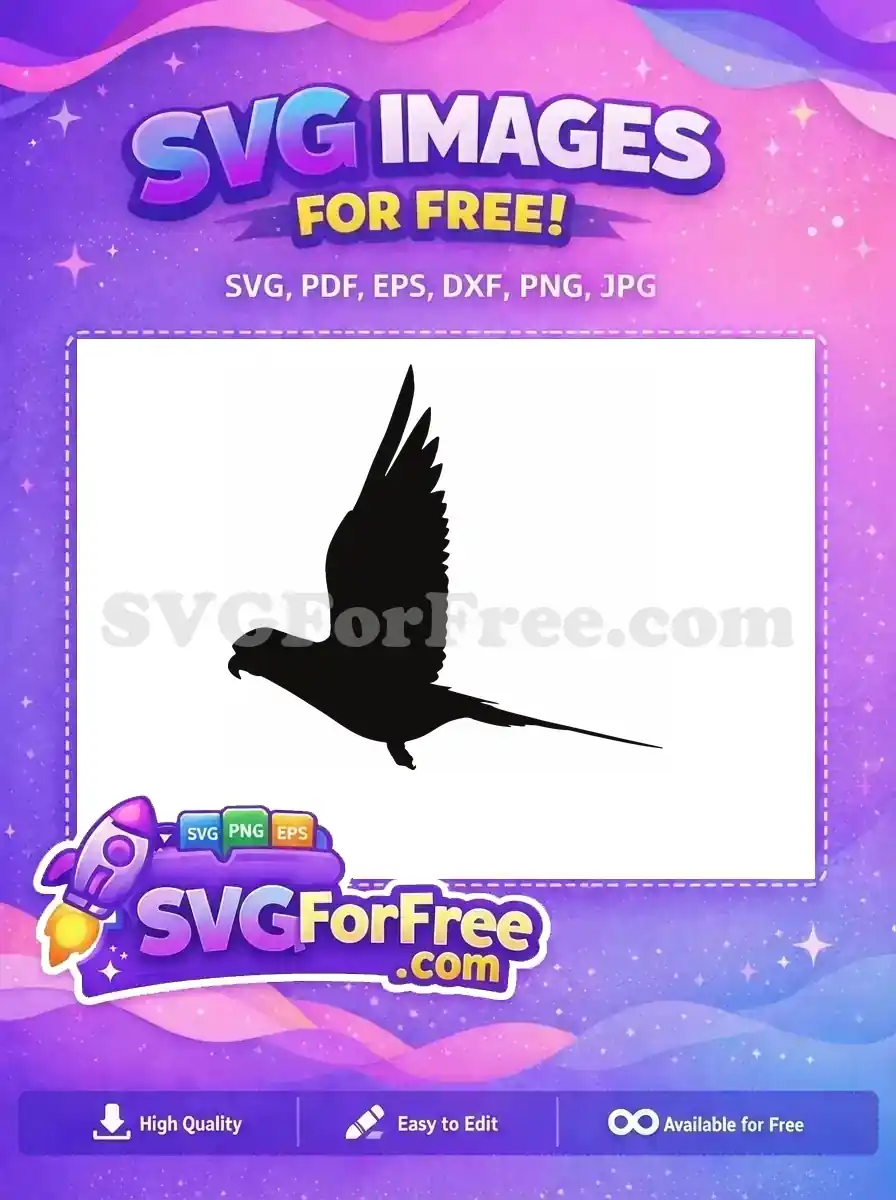Free Flying Parrot Free Detailed Silhouette Parrot Free SVG