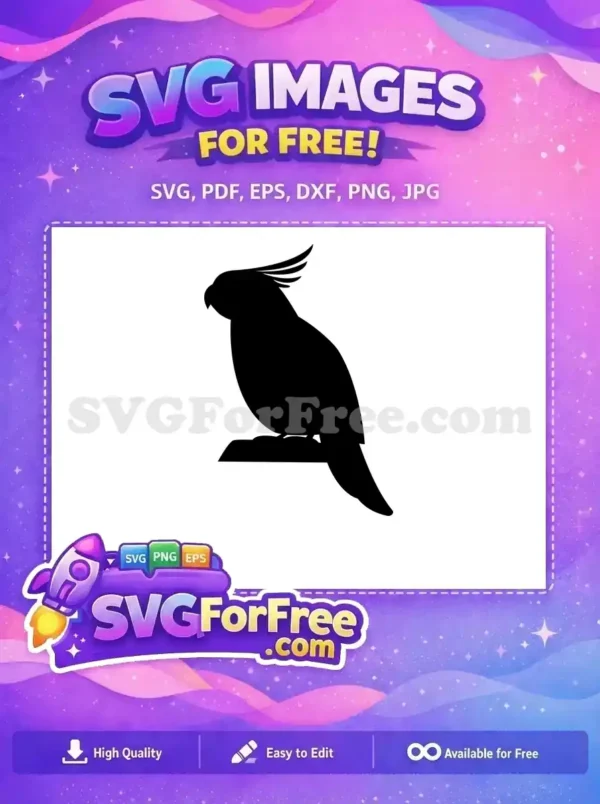 Free Cockatoo Crest Free Perched Bird Parrot Free SVG Free Cockatoo Crest Free Perched Bird Parrot Free SVG