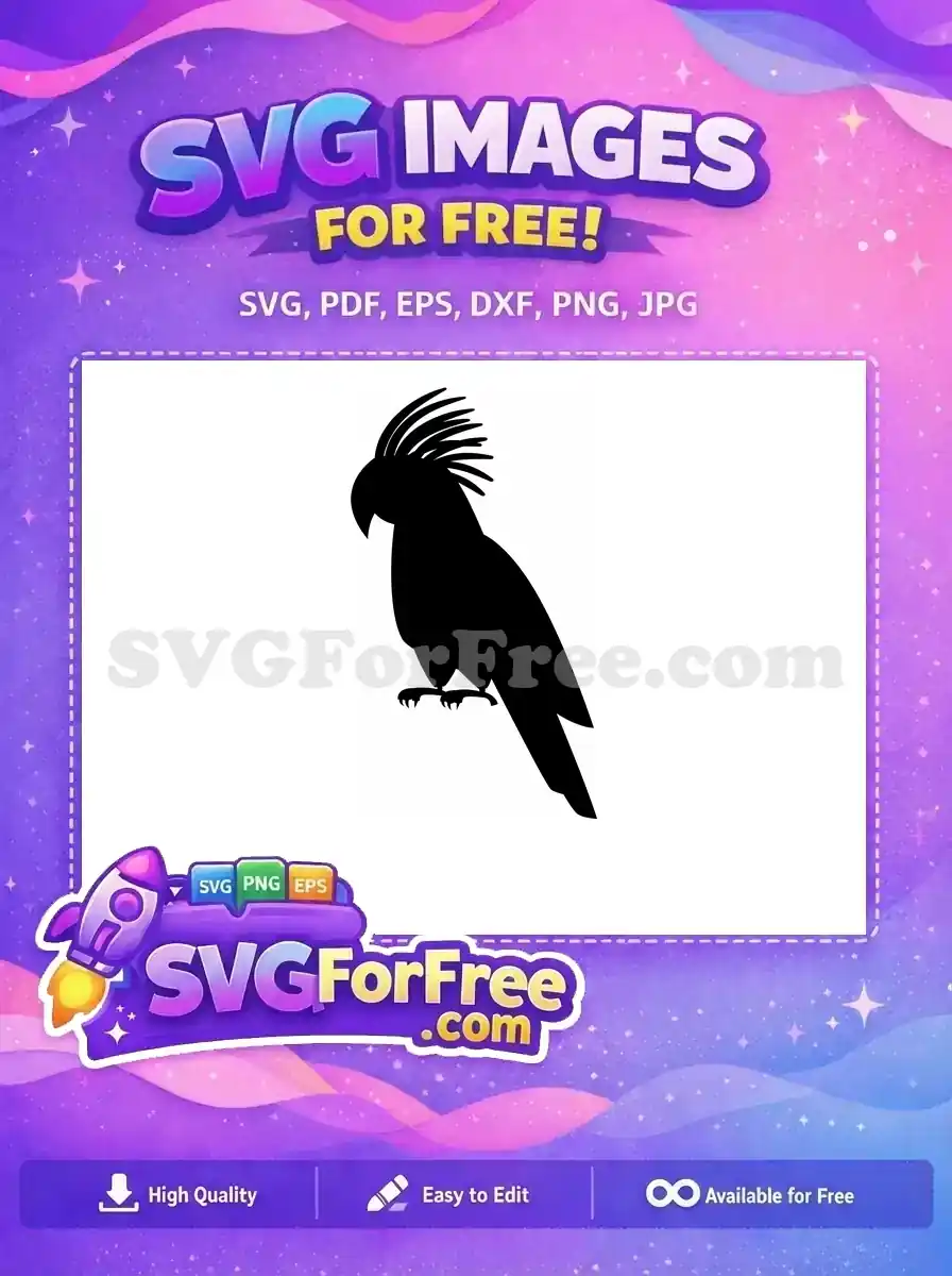 Free Detailed Parrot Free Tropical Bird Silhouette Free SVG 18