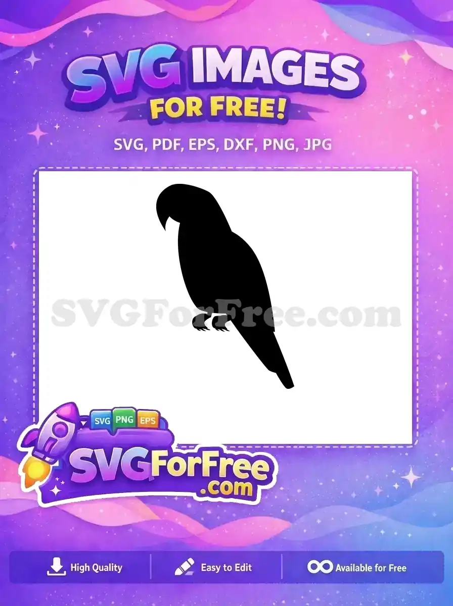 Free Tropical Bird Free Parrot Silhouette Exotic Free SVG