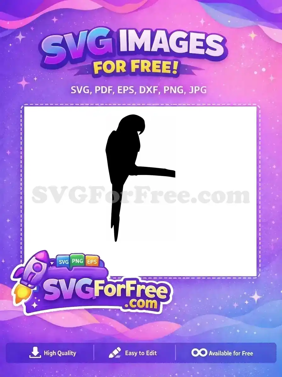 Free Tropical Parrot Free Wildlife Silhouette Parrot Free SVG