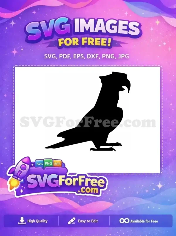 Free Tropical Parrot Free Bird Silhouette Drawing Free SVG