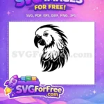 Free Exotic Macaw Free Parrot Silhouette Head Free SVG - Instant Download