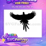 Free Detailed Parrot Free Tropical Bird Silhouette Free SVG 22 - Instant Download