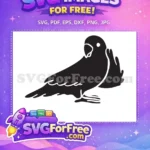 Free Waving Wing Parrot Free Cute Exotic Bird Tropical Free SVG - Instant Download