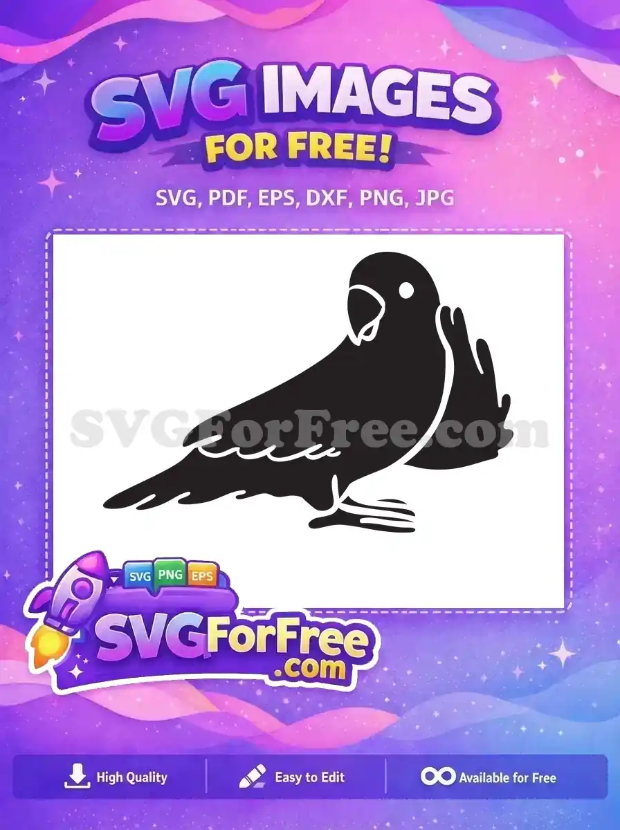 Free Waving Wing Parrot Free Cute Exotic Bird Tropical Free SVG