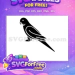 Free Simple Parrot Free Silhouette Exotic Bird Free SVG - Instant Download