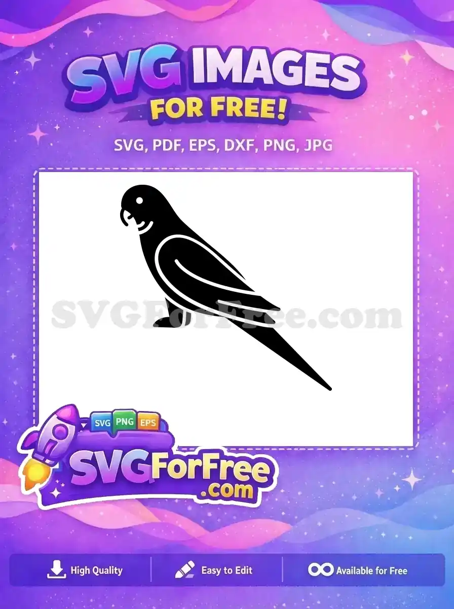 Free Simple Parrot Free Silhouette Exotic Bird Free SVG