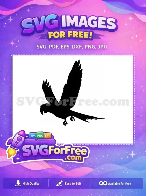Free Tropical Parrot Free Bird Pet Silhouette Free SVG