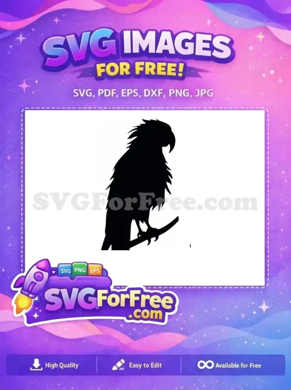 Free Detailed Bird Free Parrot Silhouette Free SVG 2