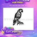 Free Exotic Parrot Free Tropical Bird Silhouette Free SVG 2 - Instant Download