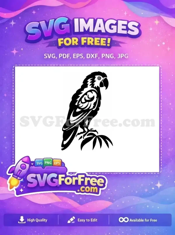 Free Exotic Parrot Free Tropical Bird Silhouette Free SVG 2 Free Exotic Parrot Free Tropical Bird Silhouette Free SVG 2