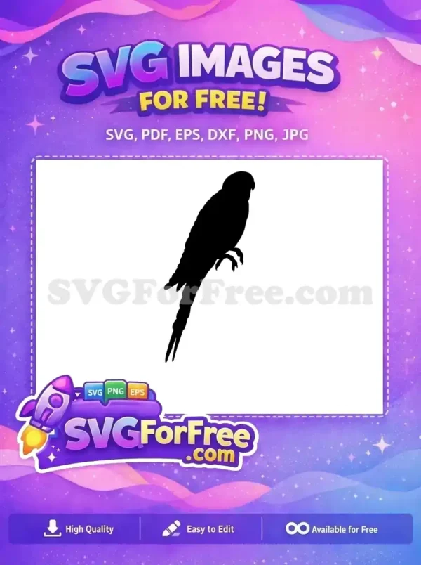 Free Detailed Parrot Silhouette Free Bird Design Free SVG Free Detailed Parrot Silhouette Free Bird Design Free SVG