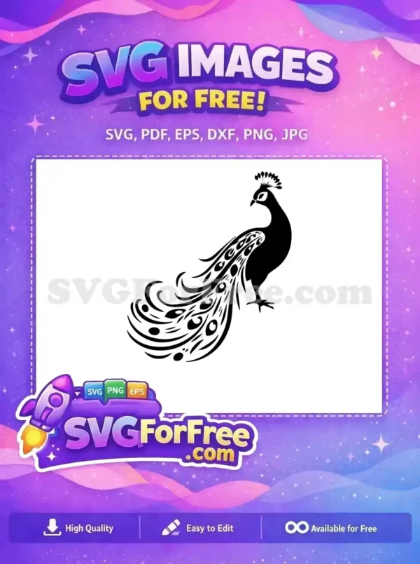 Free Black Peacock Silhouette Free Detailed Tail Feathers Nature Free SVG Free Black Peacock Silhouette Free Detailed Tail Feathers Nature Free SVG