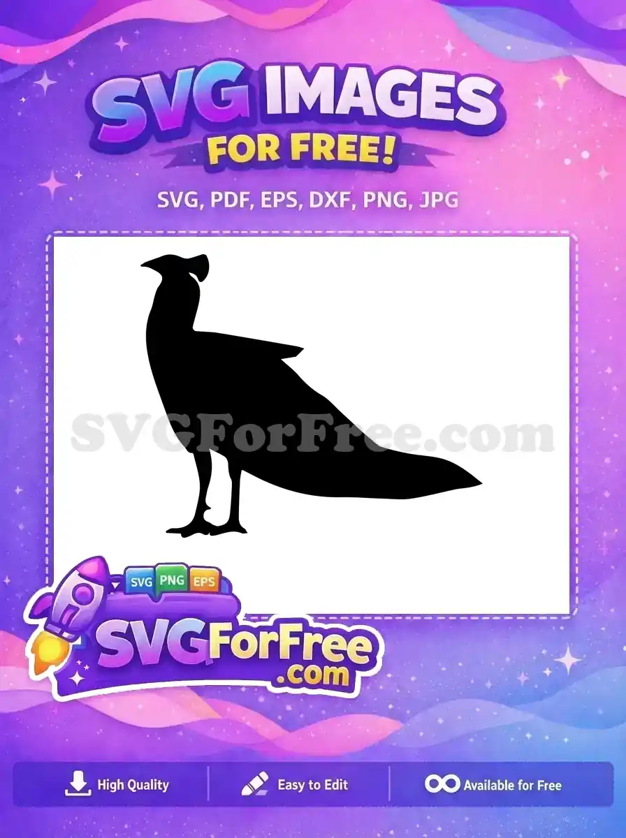 Free Elegant Crest Free Detailed Tail Peacock Free SVG 1