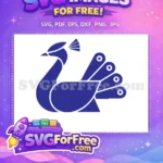 Free Simple Head Free Eye Detail Peacock Free SVG - Instant Download