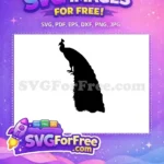Free Detailed Tail Feathers Free Bird Silhouette Black Free SVG - Instant Download