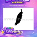 Free Detailed Tail Feathers Free Perched Bird Silhouette Free SVG - Instant Download