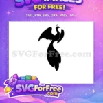 Free Elegant Crest Free Open Wings Peacock Silhouette Free SVG - Instant Download