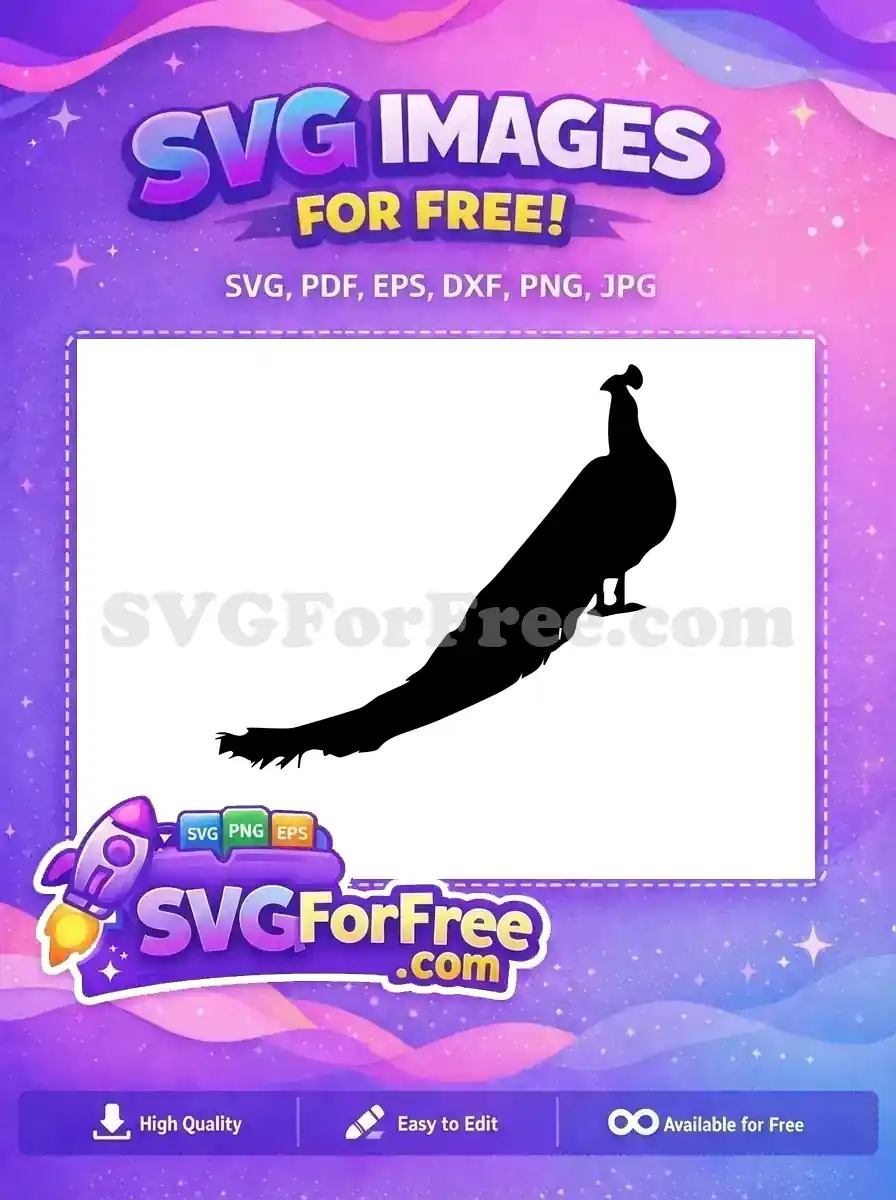 Free Elegant Plumage Free Black Bird Silhouette Art Free SVG