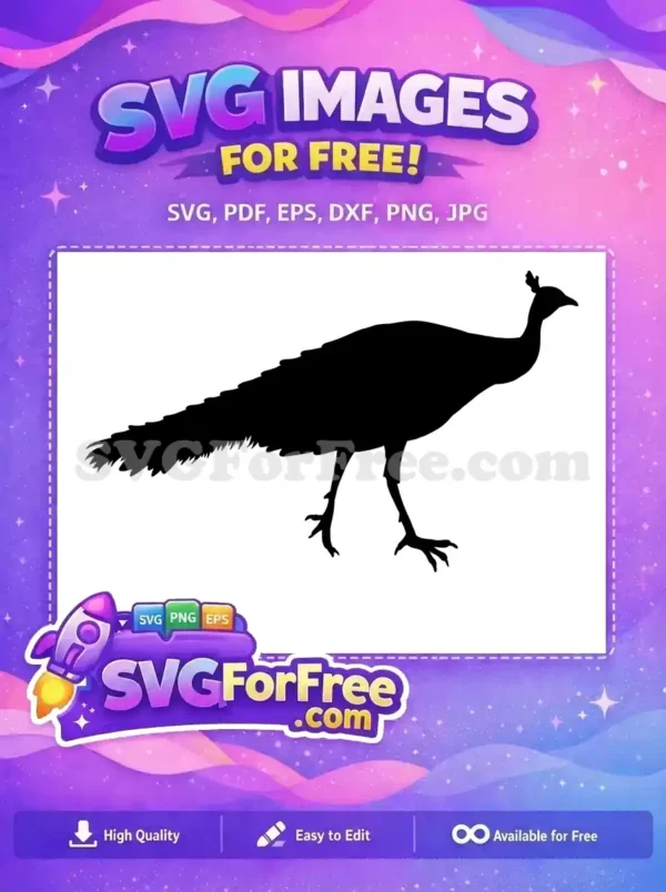 Free Walking Peacock Silhouette Free Detailed Tail Feathers Bird Free SVG Free Walking Peacock Silhouette Free Detailed Tail Feathers Bird Free SVG