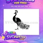Free Detailed Tail Feathers Free Elegant Crest Peacock Free SVG 2 - Instant Download