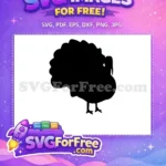 Free Detailed Plumage Free Bird Silhouette Thanksgiving Free SVG - Instant Download