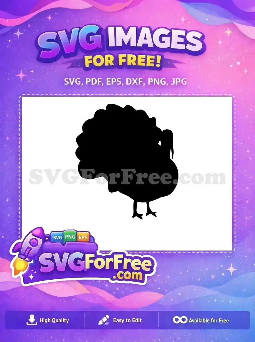 Free Detailed Plumage Free Bird Silhouette Thanksgiving Free SVG