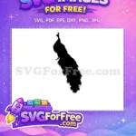 Free Standing Free Detailed Tail Peacock Pose Free SVG - Instant Download