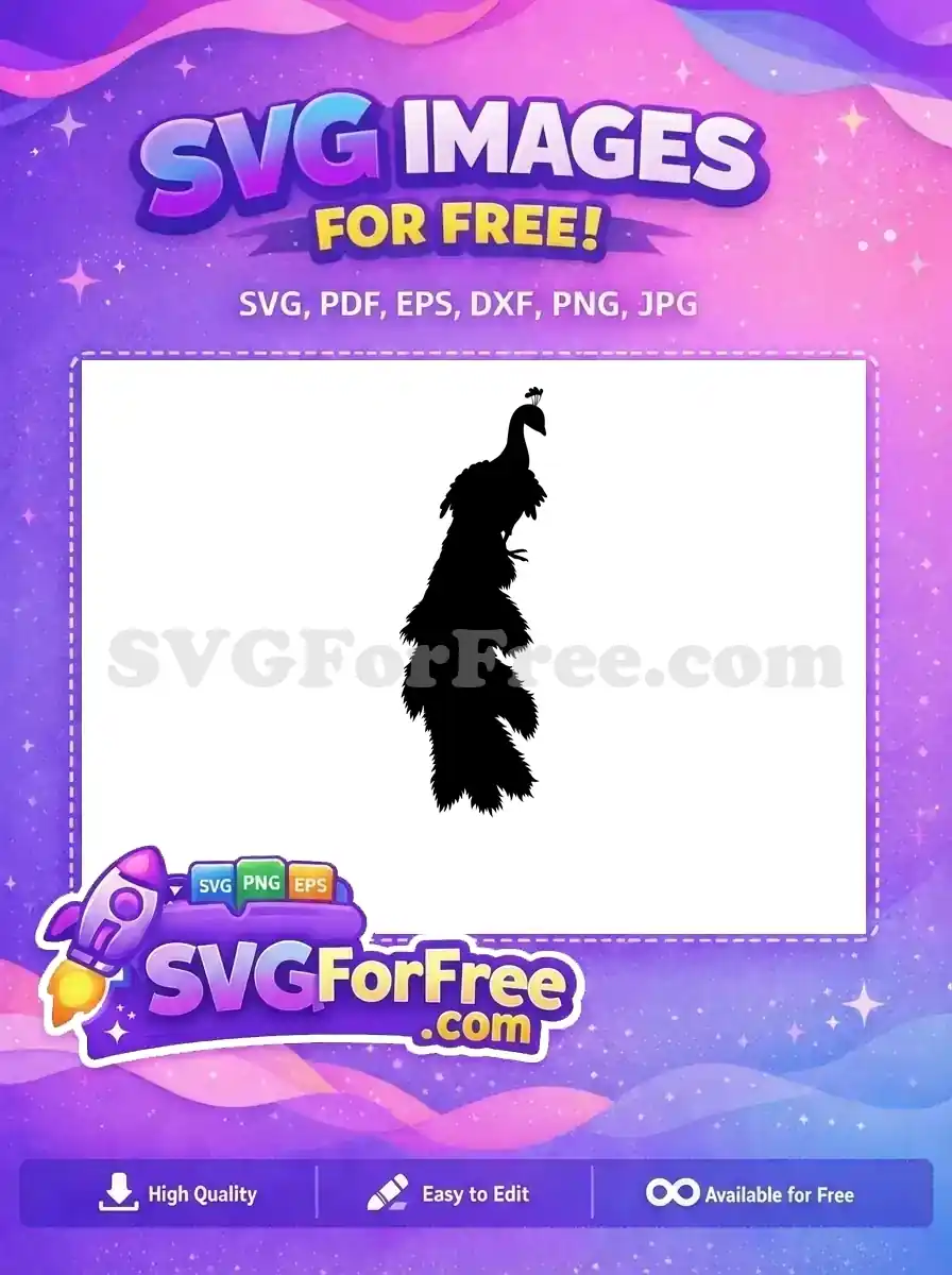 Free Detailed Crest Free Elegant Tail Peacock Free SVG 5