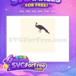 Free Walking Peacock Free Dark Silhouette Peacock Free SVG - Instant Download