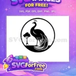 Free Tree Detail Free Peacock Silhouette Design Free SVG - Instant Download