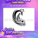 Free Intricate Tail Free Elegant Crest Peacock Silhouette Free SVG 2 - Instant Download