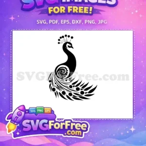 Free Black Peacock Silhouette Free Steampunk Detail Design Free SVG Free Black Peacock Silhouette Free Steampunk Detail Design Free SVG