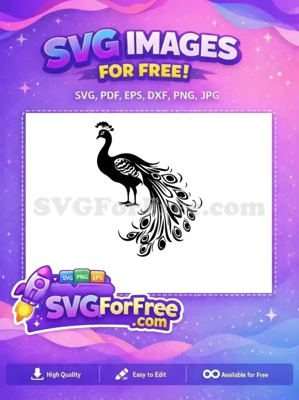 Free Detailed Feathers Free Elegant Design Peacock Free SVG 3