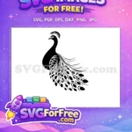 Free Intricate Tail Feathers Free Elegant Crest Peacock Free SVG - Instant Download