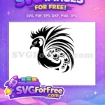 Free Black Silhouette Free Elegant Feathers Peacock Free SVG 2 - Instant Download